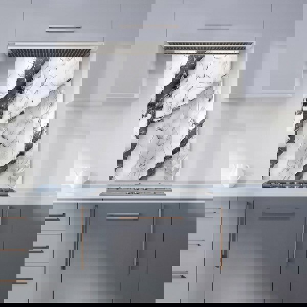 Warren Reed - Designer Grey And White Marble Effect Kitchen Splashback