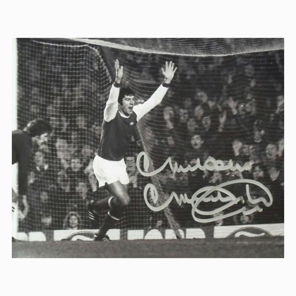 Malcolm Macdonald signed Arsenal 10x8 photo. — Unframed