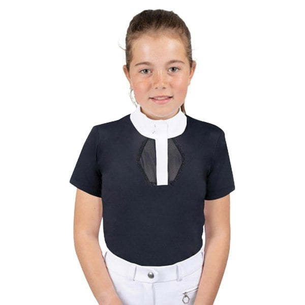 Coldstream Girls Next Generation Larkhall Diamante Show Shirt - Navy