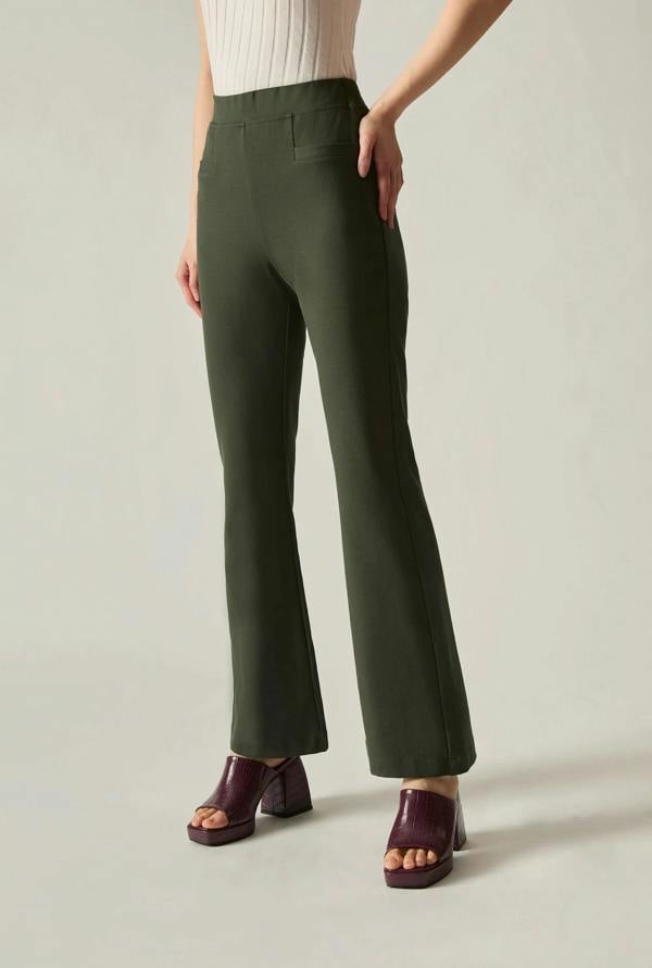 James Lakeland Khaki Bootleg Trousers