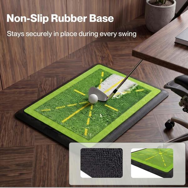 Centra Golf Mat Swing Path Feedback Anti Slip Rubber Base Indoor Practice Green