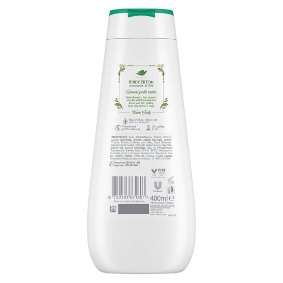 Dove Limited Edition Bridgerton Shower Gel - Love Meadows, 0% Sulfates 400ml