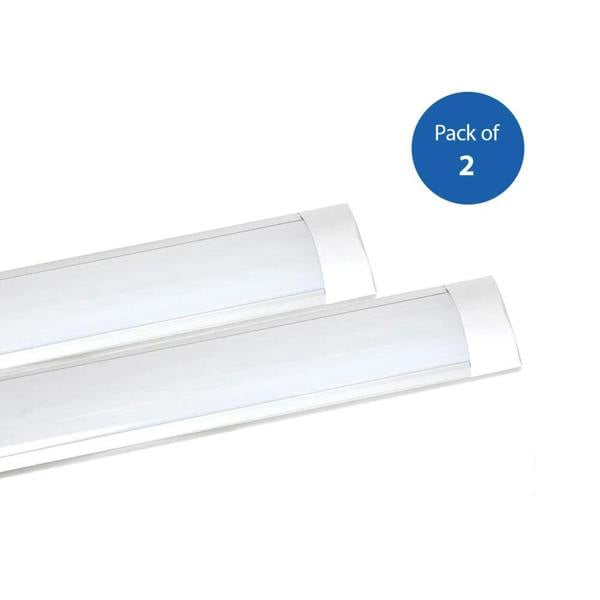 ENER-J Pack of 2 LED Prismatic Battens IP20 18W 60cms 3000K