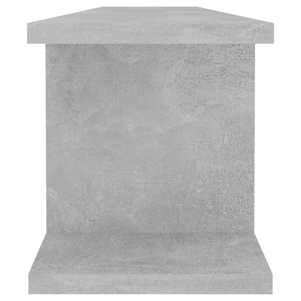 Berkfield Wall Shelf 2 pcs Concrete Grey 90x18x20 cm Engineered Wood
