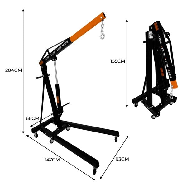T-mech Engine Crane 1 Tonne & Load Leveller