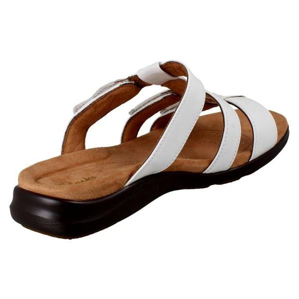 Clarks Ladies Clarks Triple Strap Summer Sandals Kitly Pearl