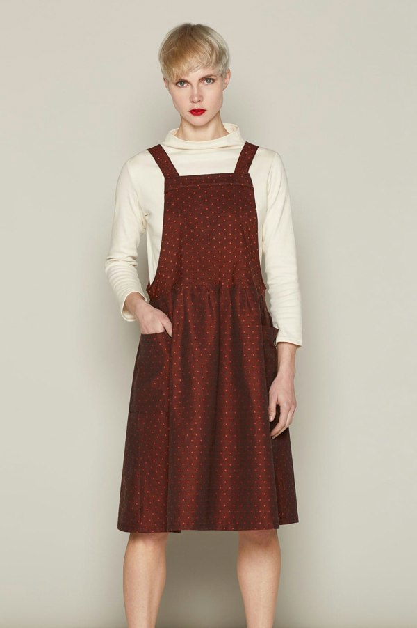 Bo Carter Candy Dress - Burgundy Dots