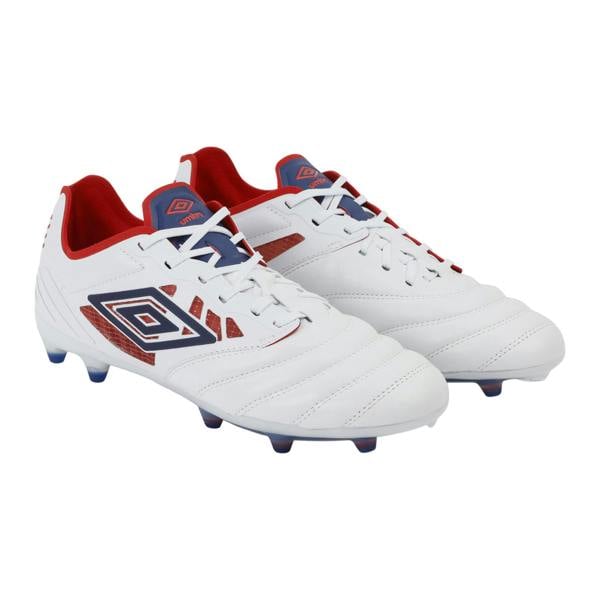 Umbro Mens Tocco IV Pro Leather Firm Ground Football Boots - Blue/Estate Blue/Rococo Red - 