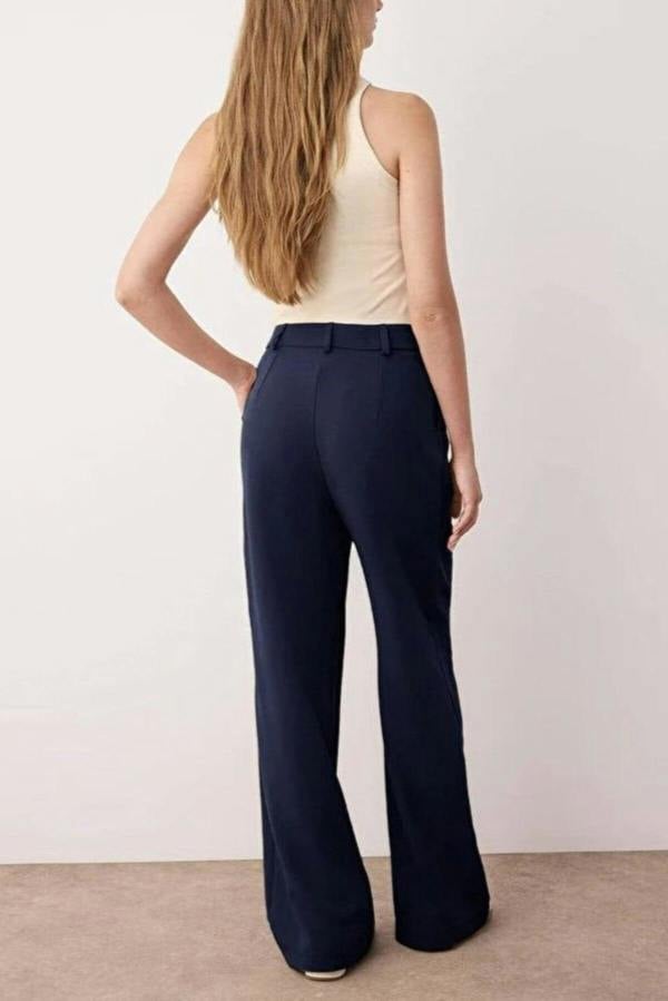 WOVCOR Pleated Wide Leg Woven Trousers