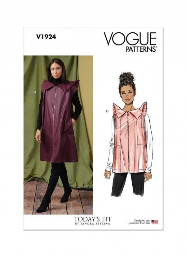 Vogue Sewing Pattern 1924, Tops for Women, A (A-B-C-D-E-F-G-H-I-J) - Advanced