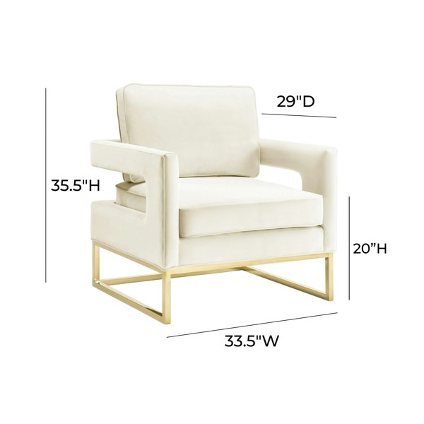 Furniture Edit Avery Cream Velvet Chair