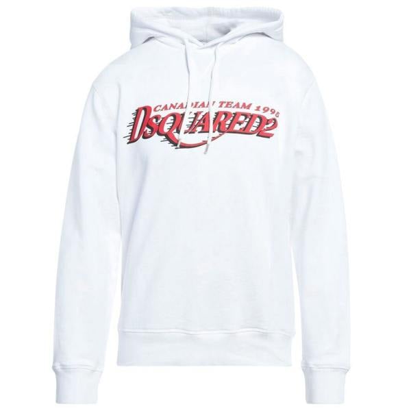 DSquared2 Mens Canadian Team Logo Cool Fit Hoodie - White - 