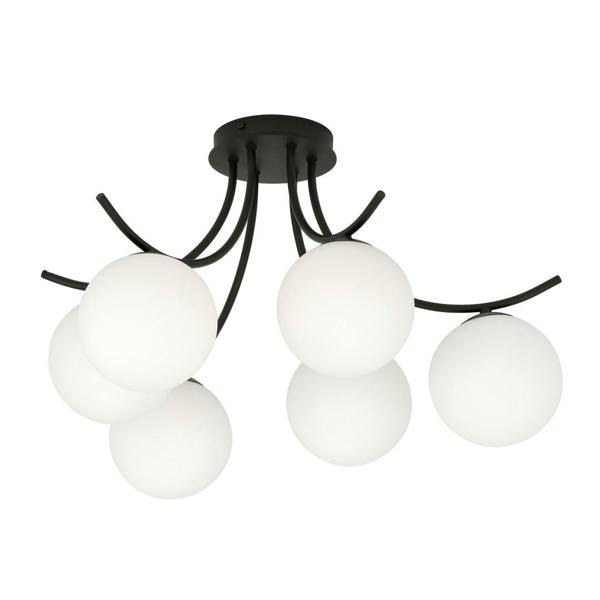 Emibig BOSTON Ceiling lamp  6 x E14 Black with White Shade
