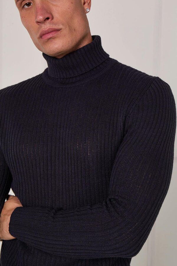 Men’s Ribbed Turtleneck Jumper