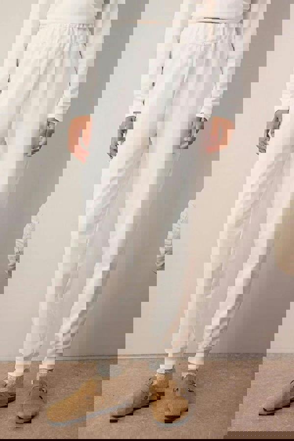 WOVCOR 2-Piece Christmas Themed Slogan Embroidered Knit Pajama Set