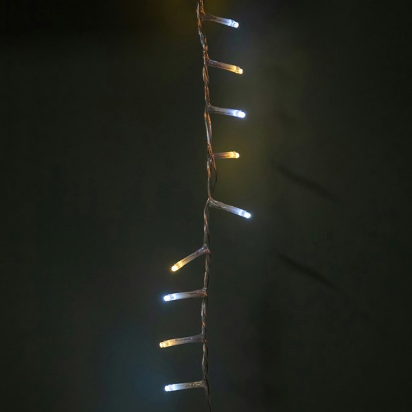 Samuel Alexander 37.5m 1500 LED TreeBrights Christmas String Lights with Timer in White and Warm White on Clear Cable
