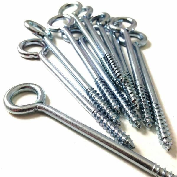 Screw in Vine Eyes 75mm - Packs of 10 or 100 - Evergreenery