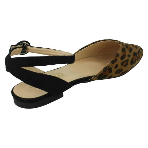Spot On Ladies Spot On Wide Fit Ankle Strap Shoes F80535
