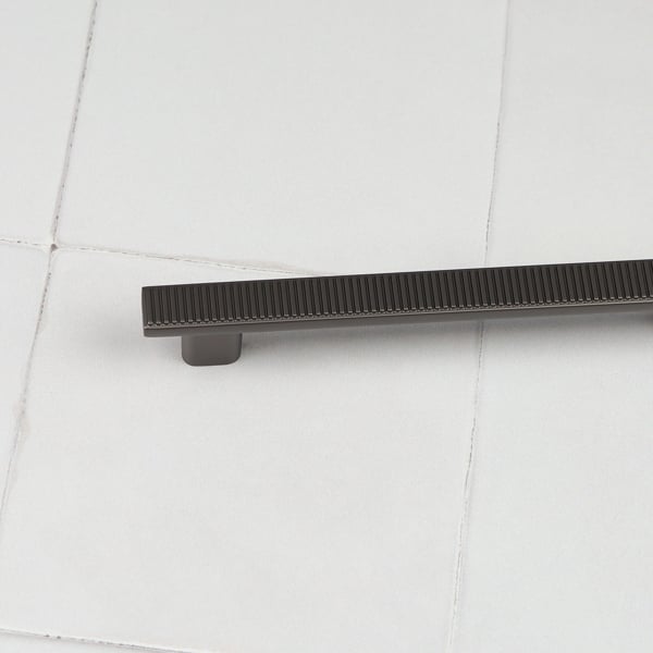 Handle & Home Anthracite Grey Ribbed Detailing Handles and Coordinating Knobs