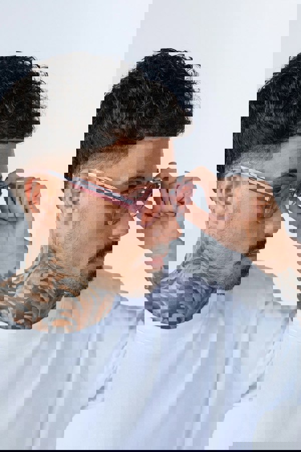 SVNX Round Hexagon Sunglasses in Pink