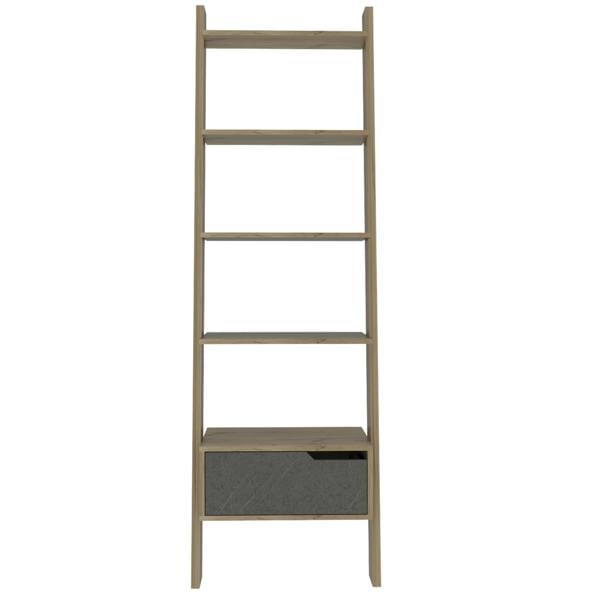 Core Products Manhattan 5 Shelf Ladder Bookcase with Drawer