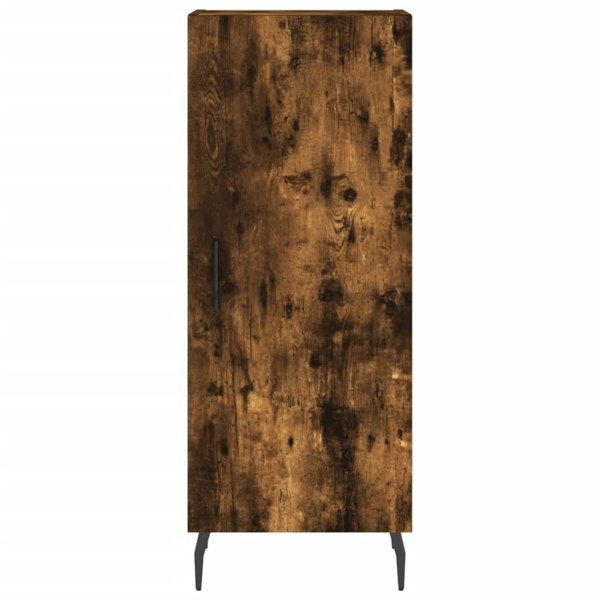 Berkfield Highboard Smoked Oak 34.5x34x180 cm Engineered Wood