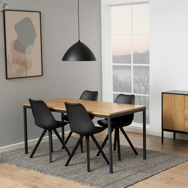Furniture To Go Seaford Dining Table in Black & Oak