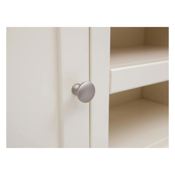 Cabinet Bits Castelli Off White 2 Door TV Cabinet Chrome Knob