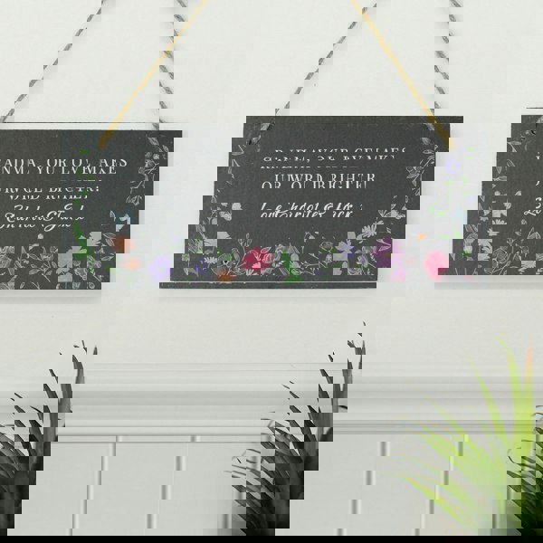 Personalised Memento Company Personalised Wild Flowers Slate Garden Sign