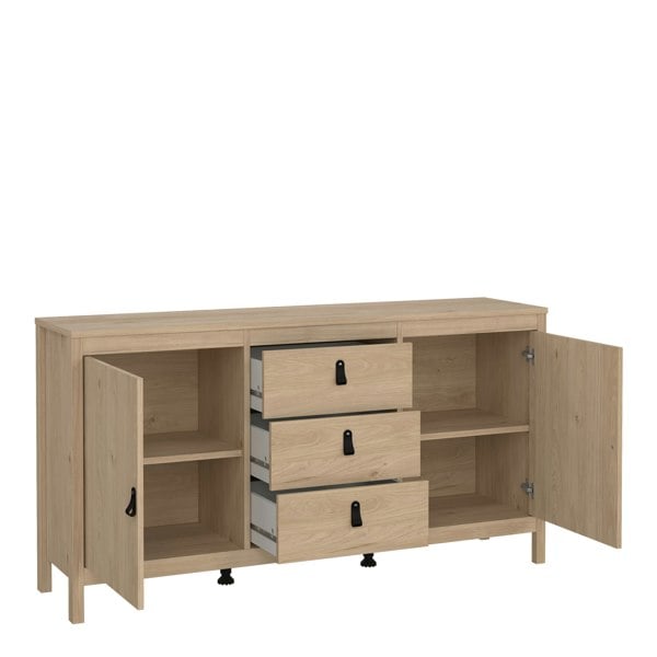 Furniture To Go Barcelona Sideboard 2 Doors + 3 Drawers in Jackson Hickory Oak