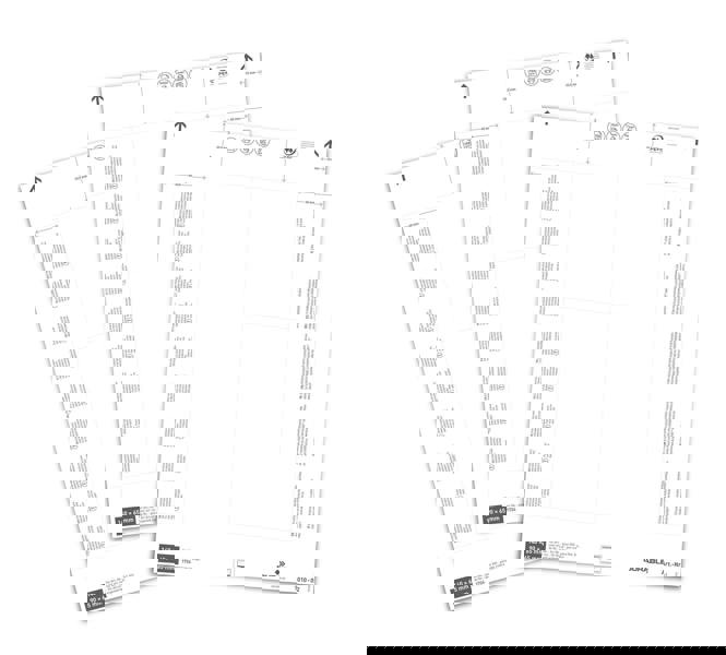 Durable Printable Ticket Insert Sheets for Pallet Feet | 80 Pack | 140/90 x 65mm