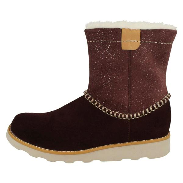 Clarks Girls Clarks Casual Fur Lined Boots Crown Piper