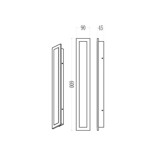 Milagro Wow wall lamp 20W 3CCT IP54 60cm