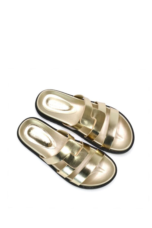 XY LONDON Flat Slider Sandals With Comfortable Footbed