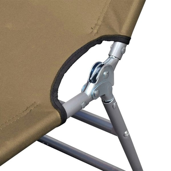 Berkfield Foldable Sunlounger with Adjustable Backrest Taupe