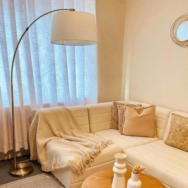 Pagazzi Lighting Jive Antique Brass Arc Floor Lamp