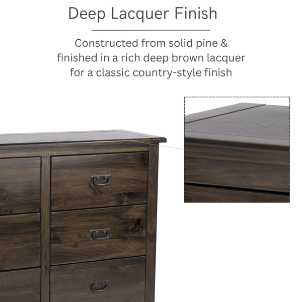 Core Products Boston 3 + 3 Wide Chest of Drawers