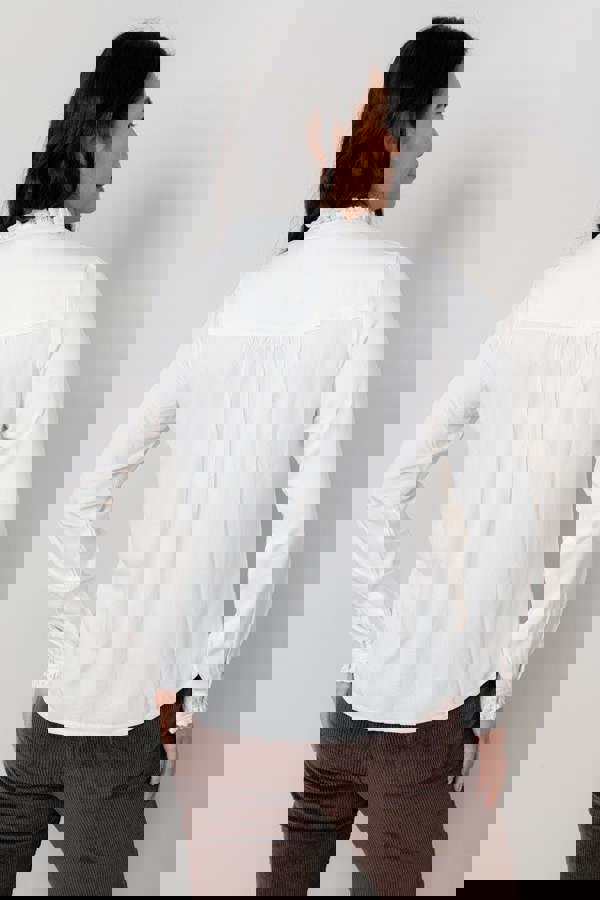 Lily & Me Sage Frill Blouse White