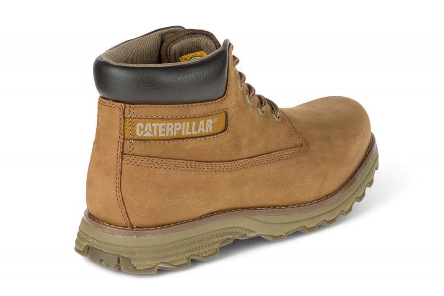 Caterpillar CAT (Caterpillar) Men's Founder Brown Leather Everyday Ankle Boots