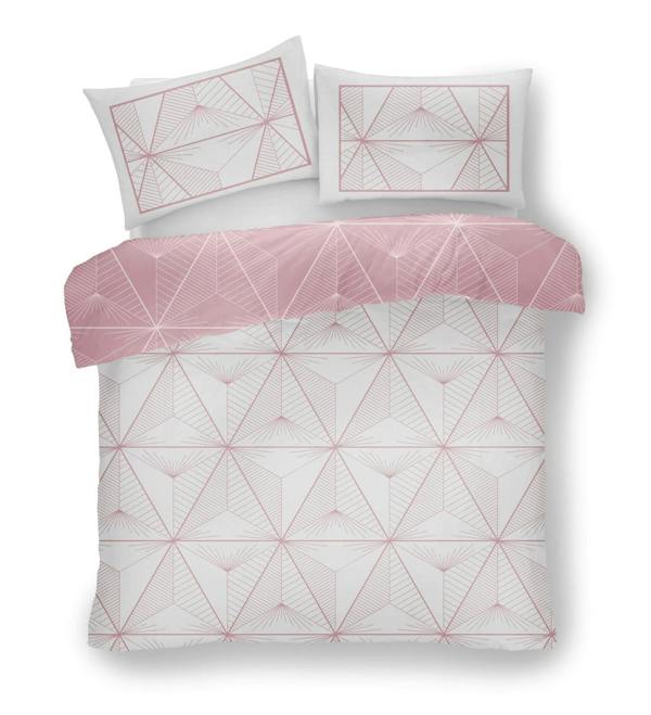 Smart Living Zander Duvet Cover and Pillowcase Set - Blush Pink
