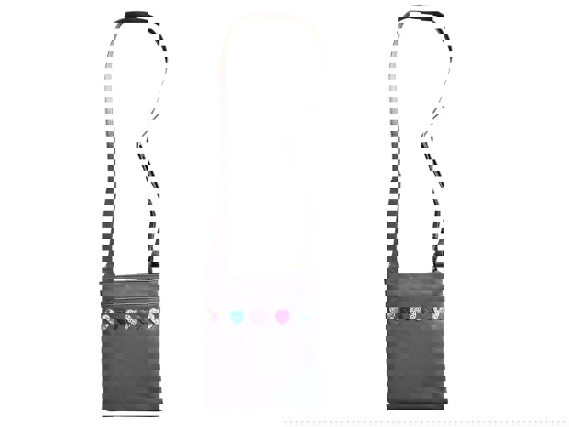 Mala Leather Lucy Leather Crossbody Bag – Heart Appliqué