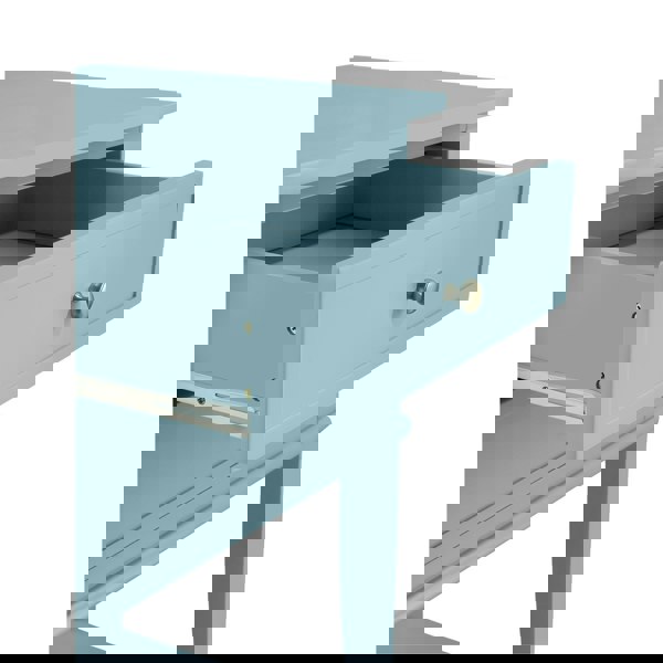 Dorel Home Franklin End Table with 2 Drawers Blue