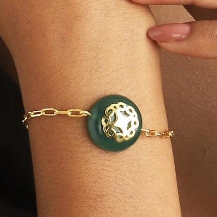 Melange Bracelet Green Onyx - Lila Rasa