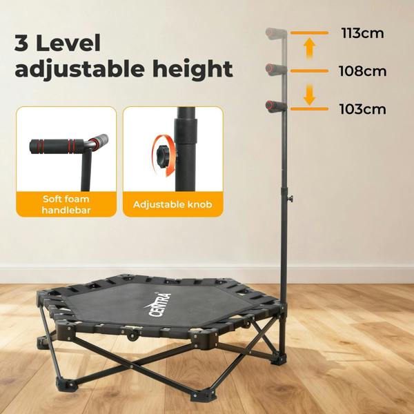 Centra Trampoline Rebounder Mini Fitness Folding Exercise Home Gym Bouncer