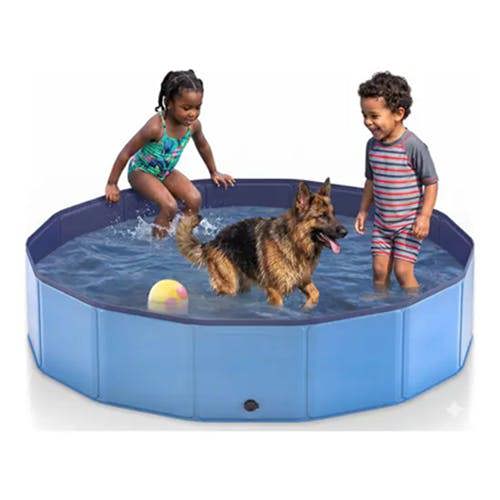 Dragodirect Foldable Dog Swimming Pool Heavy Duty PVC Pet Bath Tub