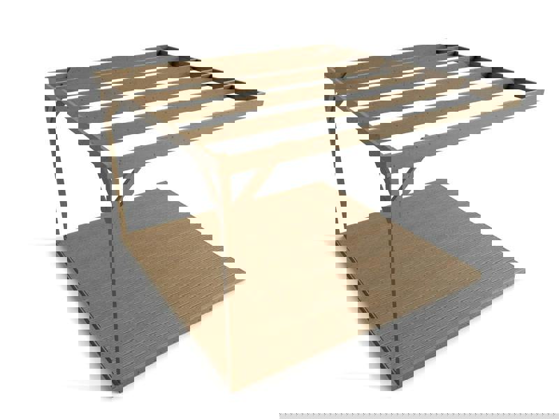 Arbor Garden Solutions Wall-mounted Box Pergola and Decking Kit