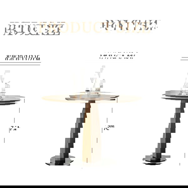 Seraphina Round Dining Table, Solid Wood-Weilai Concept-Weilai Concept