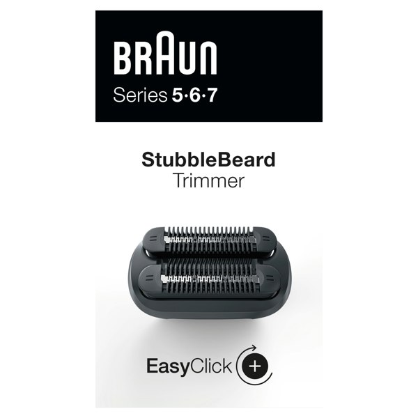 Braun EasyClick Stubble Beard Trimmer Attachment for Series 5, 6, 7 Electric Shaver