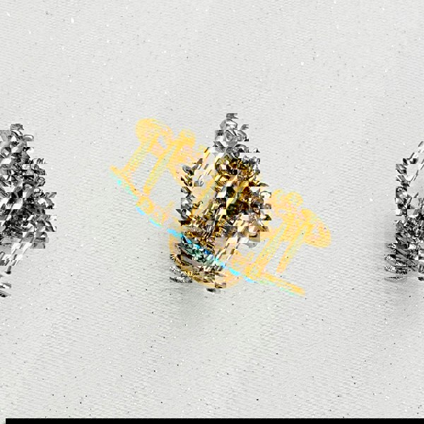 Blue Hair Claw Clip with Gems jaw