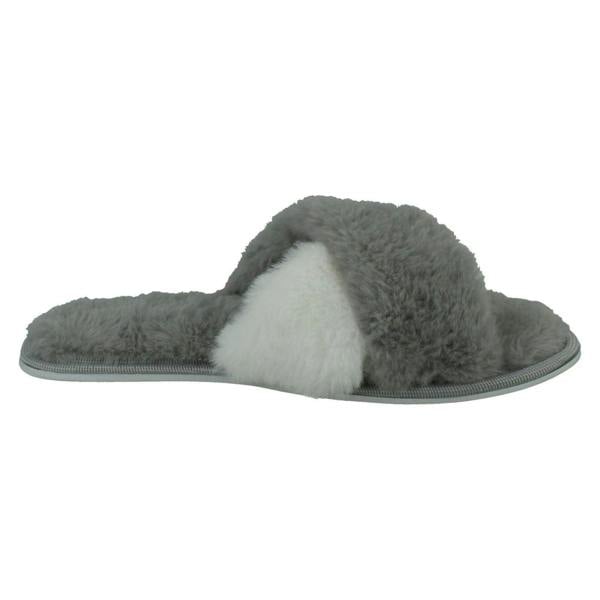 Spot On Ladies Spot On Fluffy Mule Slippers X2122